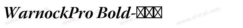 WarnockPro Bold字体转换